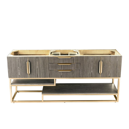 James Martin Vanities Columbia 72" Double Vanity - 388-V72D-AGR-MB-DGG