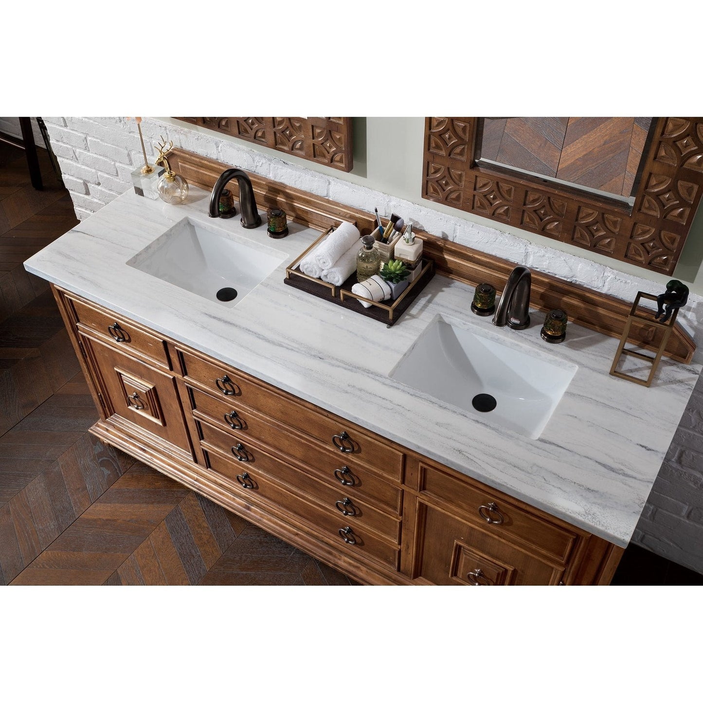James Martin Vanities Mykonos 72" Double Vanity - 550-V72-CIN-3AF