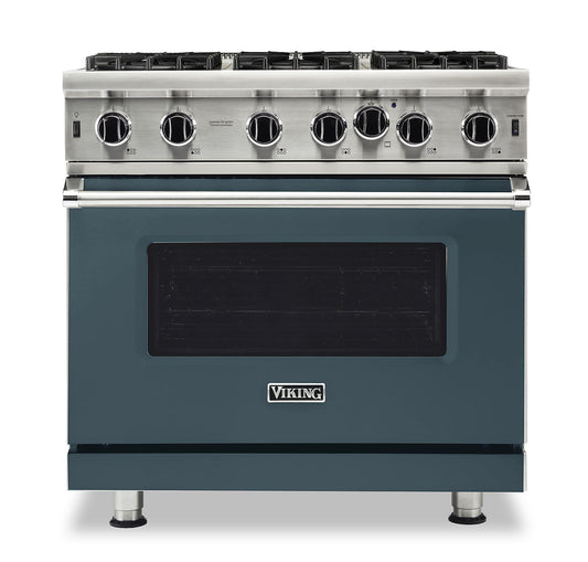 VIKING 36" Open Burner Gas Range Viking 5 Series Gray - VGIC53626BSQLP
