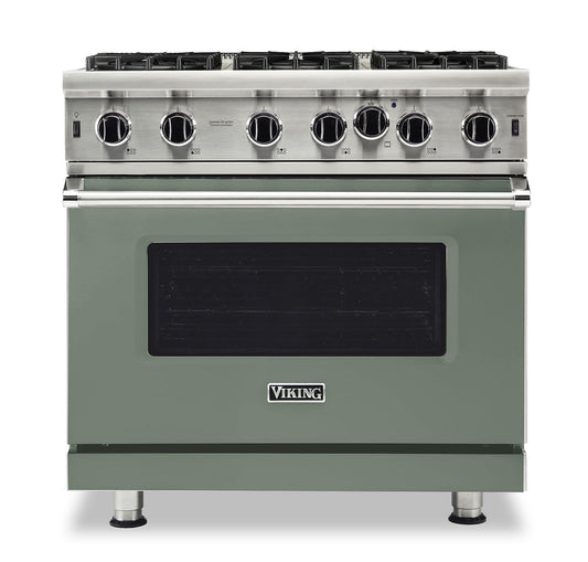 VIKING 36" Open Burner Gas Range Viking 5 Series Green - VGIC53626BEULP