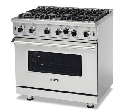 VIKING 36" Open Burner Gas Range Viking 5 Series Black - VGIC53626BONLP
