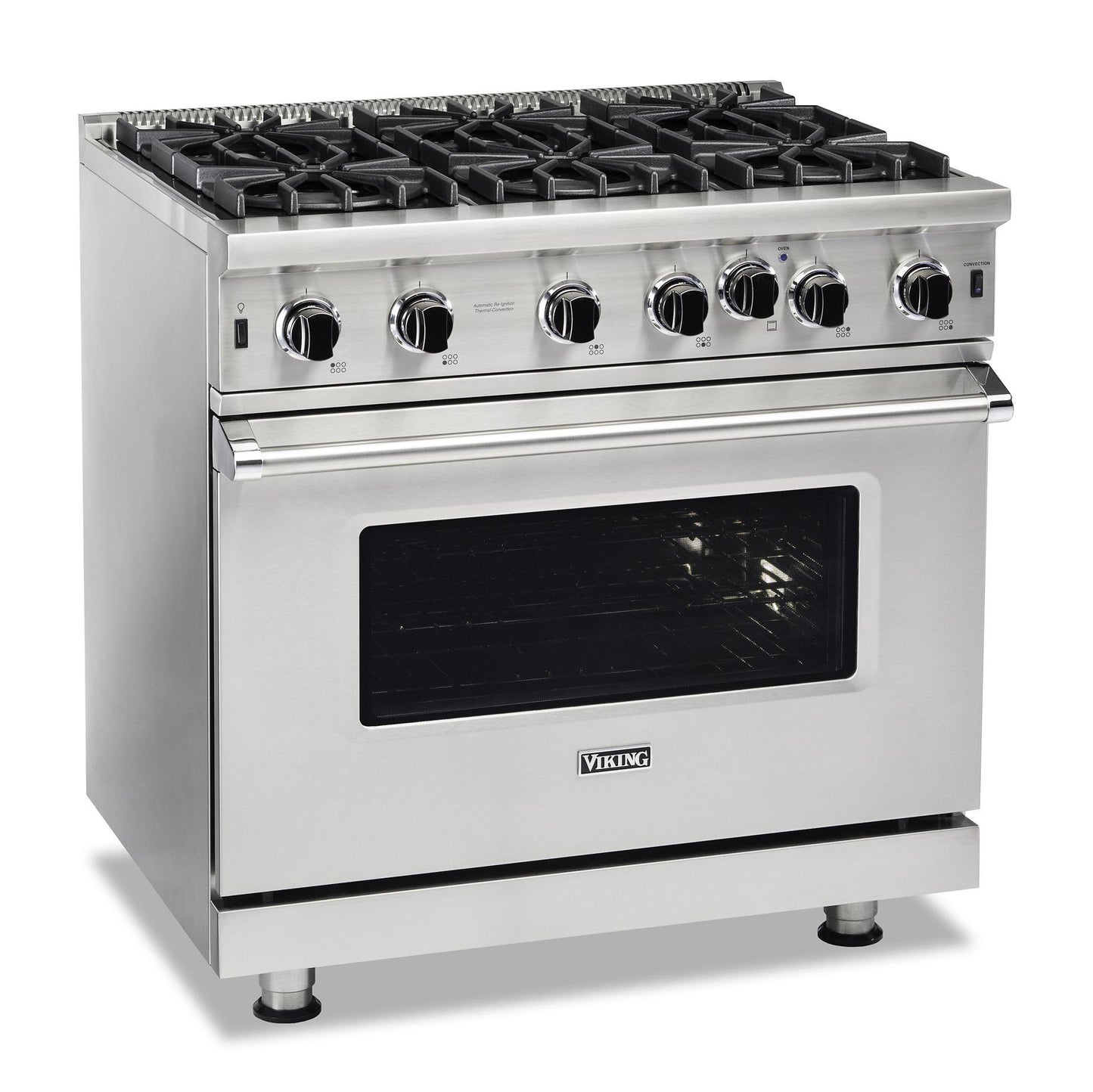 VIKING 36" Open Burner Gas Range Viking 5 Series Red - VGIC53626BSCLP