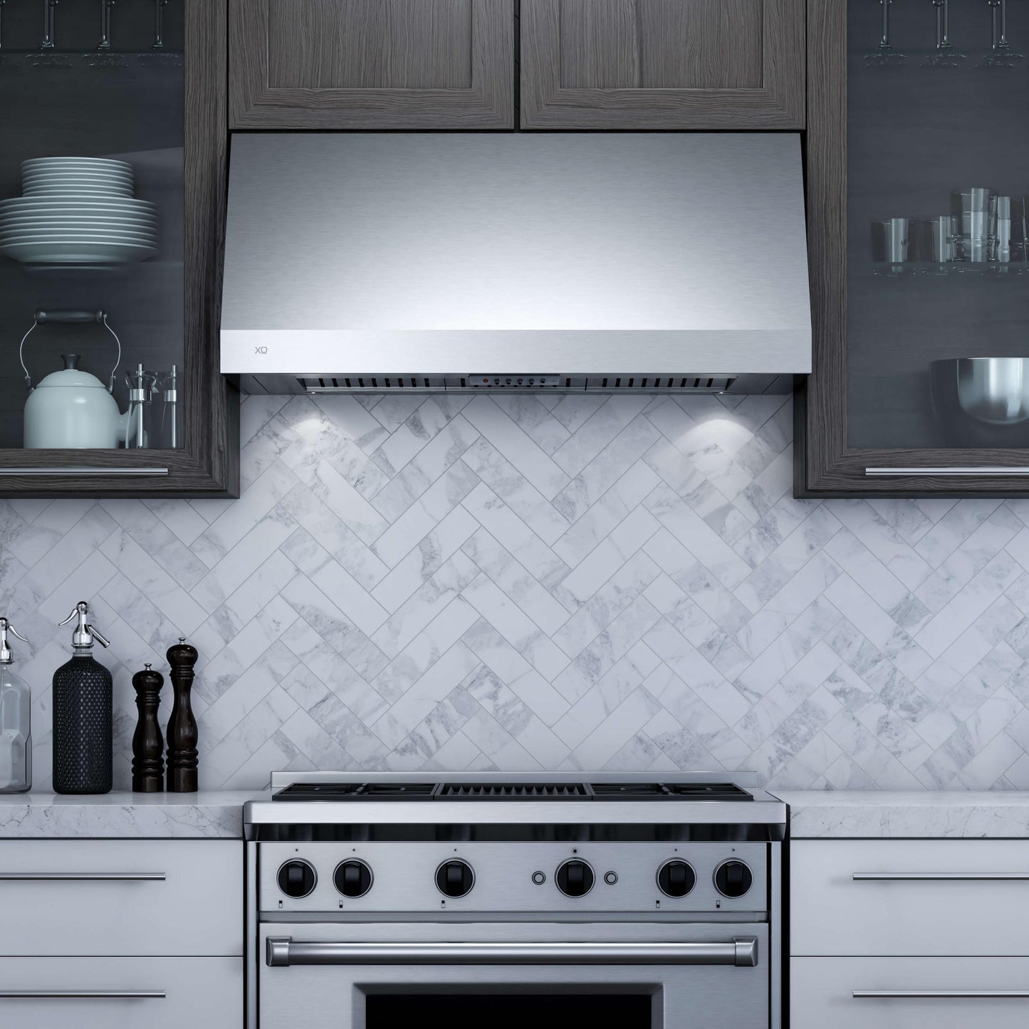 XO APPLIANCE XOT1836KSE 36" 1000 CFM Italian Made Pro Hood Range Hood in Stainless Steel - XOT1836KSE