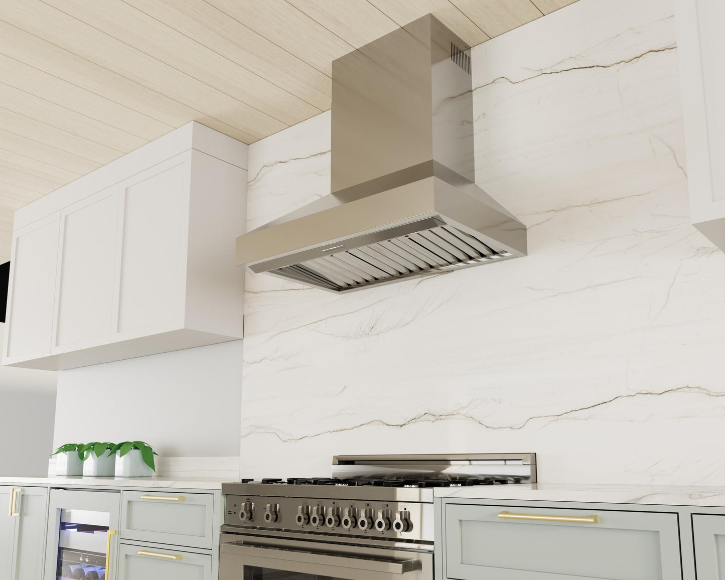 XO APPLIANCE XOVV248SC 48in Pro Wall Chimney Hood in Stainless Steel Straight Lip 600/395 CFM in Stainless Steel - XOVV248SC
