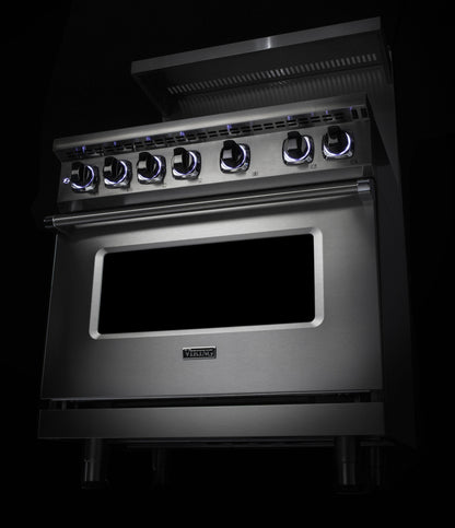 VIKING 36" Dual Fuel Range - VDR7362 Viking 7 Series Red - VDR73624GSC