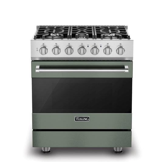 VIKING 30" Self-Cleaning Dual Fuel Range Viking 3 Series Green - RVDR33025BEU