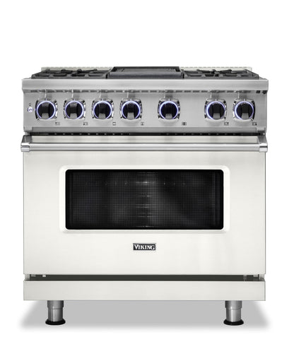VIKING 36" Dual Fuel Range - VDR7362 Viking 7 Series White - VDR73624GPWLP