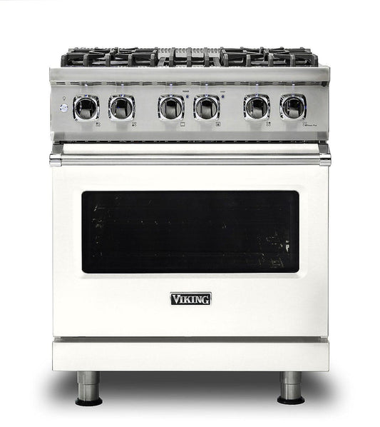 VIKING 30" Dual Fuel Range Viking 5 Series White - VDR5304BPWLP
