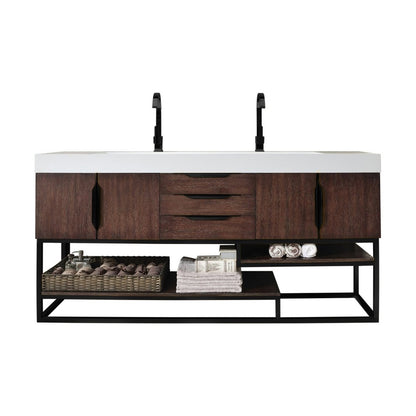 James Martin Vanities Columbia 72" Double Vanity - 388-V72D-AGR-MB-DGG