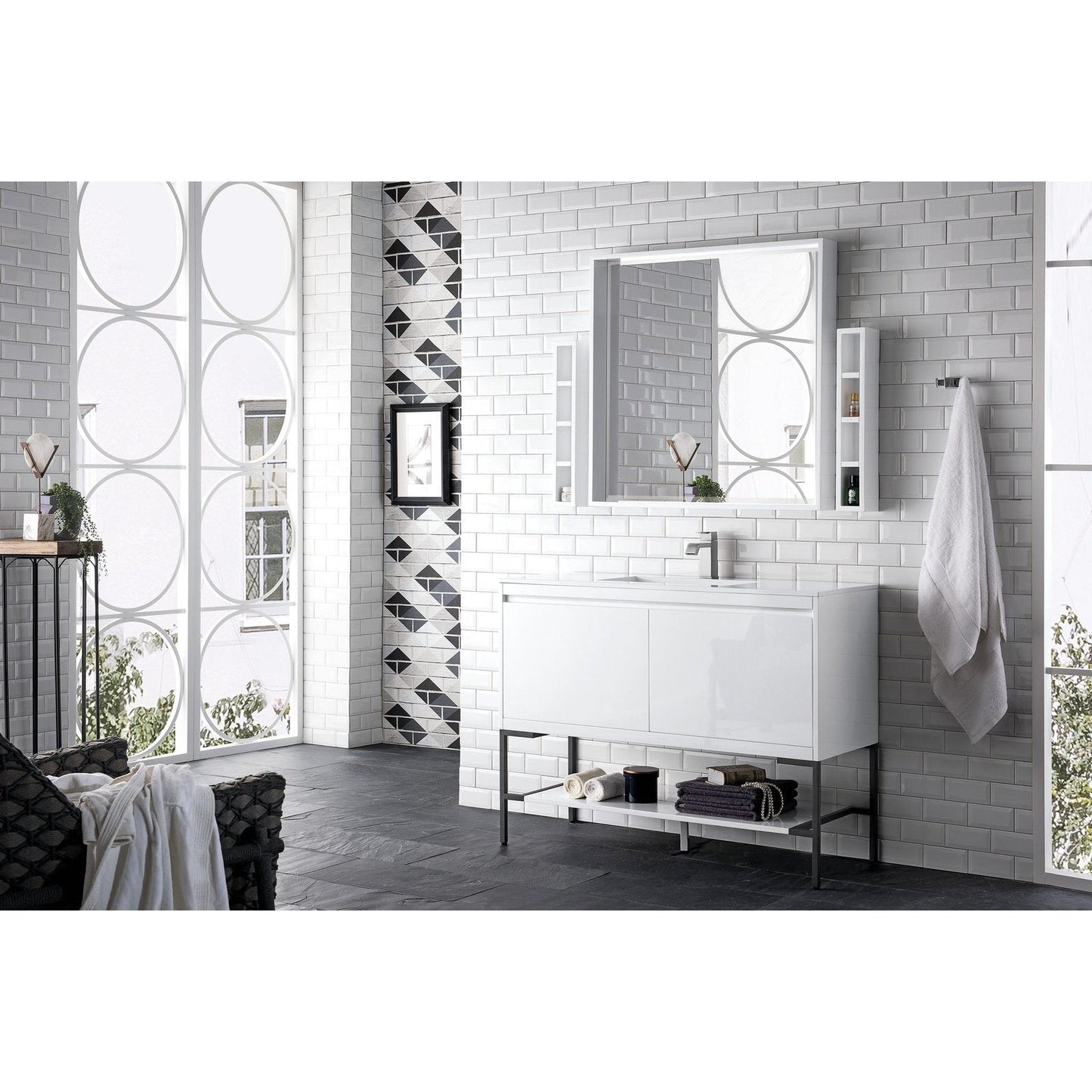 James Martin Vanities Milan 47.3" Single Vanity Cabinet - 801V47.3GWRGDCHB