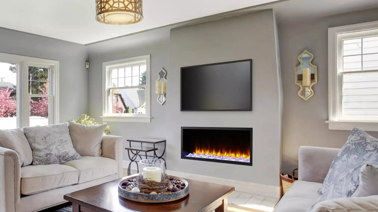 SimpliFire 78" Scion Clean Face Linear Electric Fireplace - SF-SC78-BK