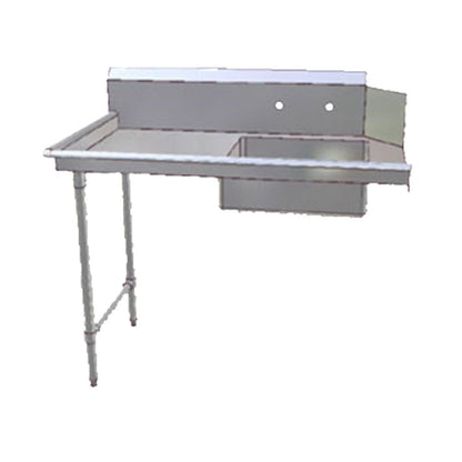 John Boos JDTS-20-48L Soiled Straight 48" W x 30" D Dishtable, Pre-Rinse Sink - JBJDTS2048L