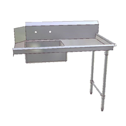 John Boos JDTS-20-60R Soiled Straight 60" W x 30" D Dishtable, Pre-Rinse Sink - JBJDTS2060R