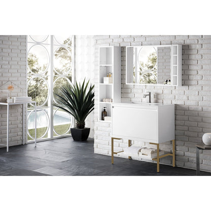 James Martin Vanities Milan 31.5" Single Vanity Cabinet - 801V31.5GWRGDCHB