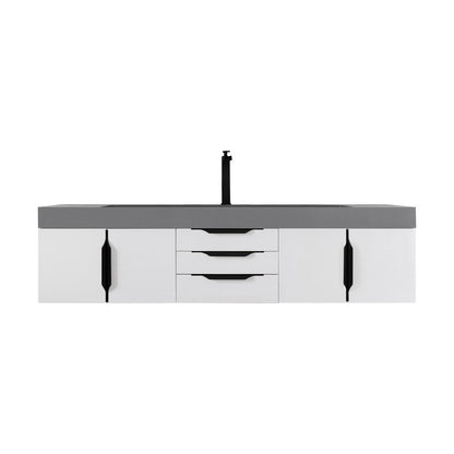 James Martin Vanities Mercer Island 72" Single Vanity - 389-V72S-AGR-G-DGG