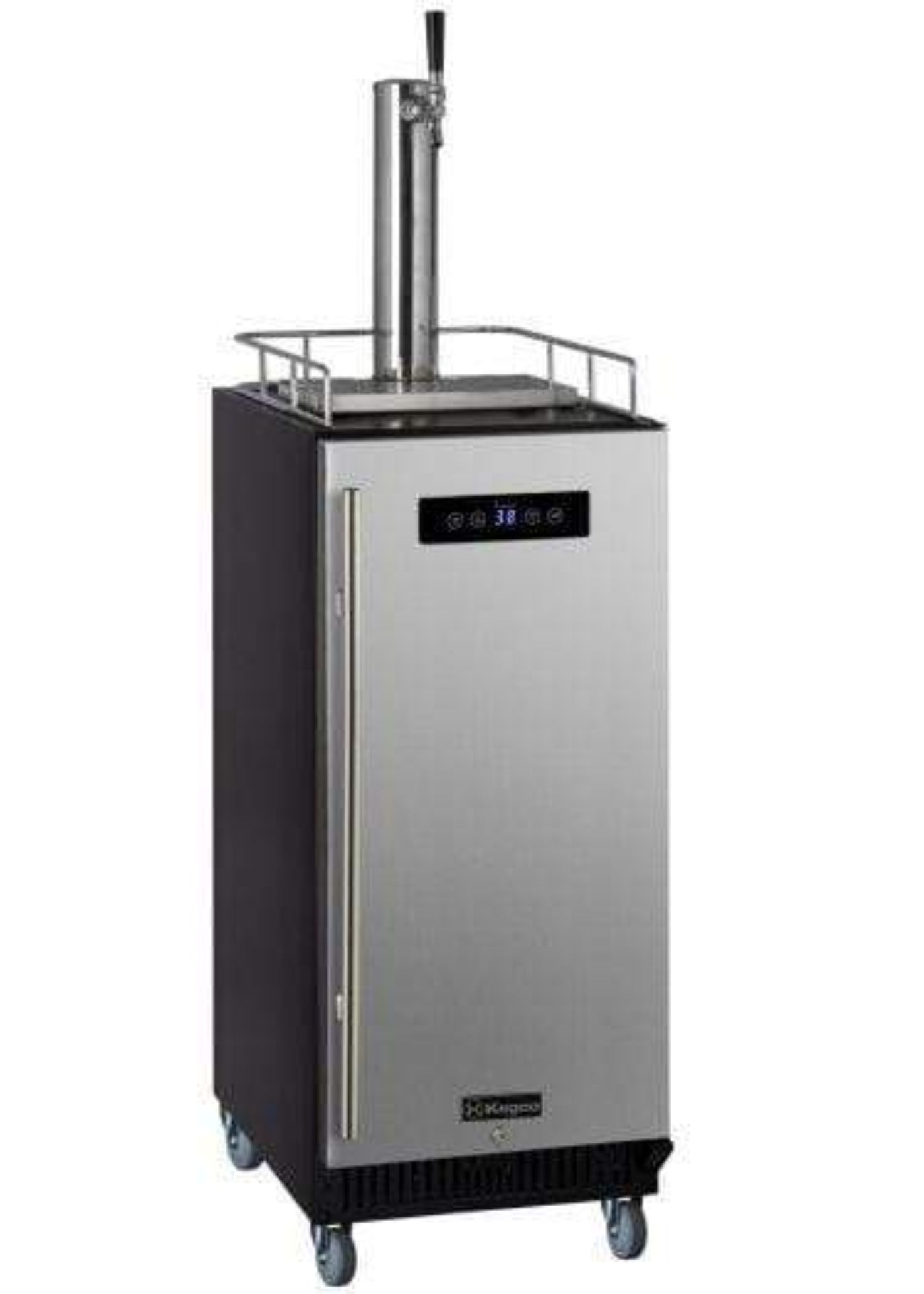 Kegco 15" Wide Homebrew Tap Stainless Steel Commercial Kegerator - HBK15BSRNK