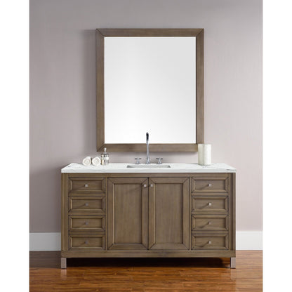 James Martin Vanities Chicago 60" Single Vanity - 305-V60S-WWW-3AF