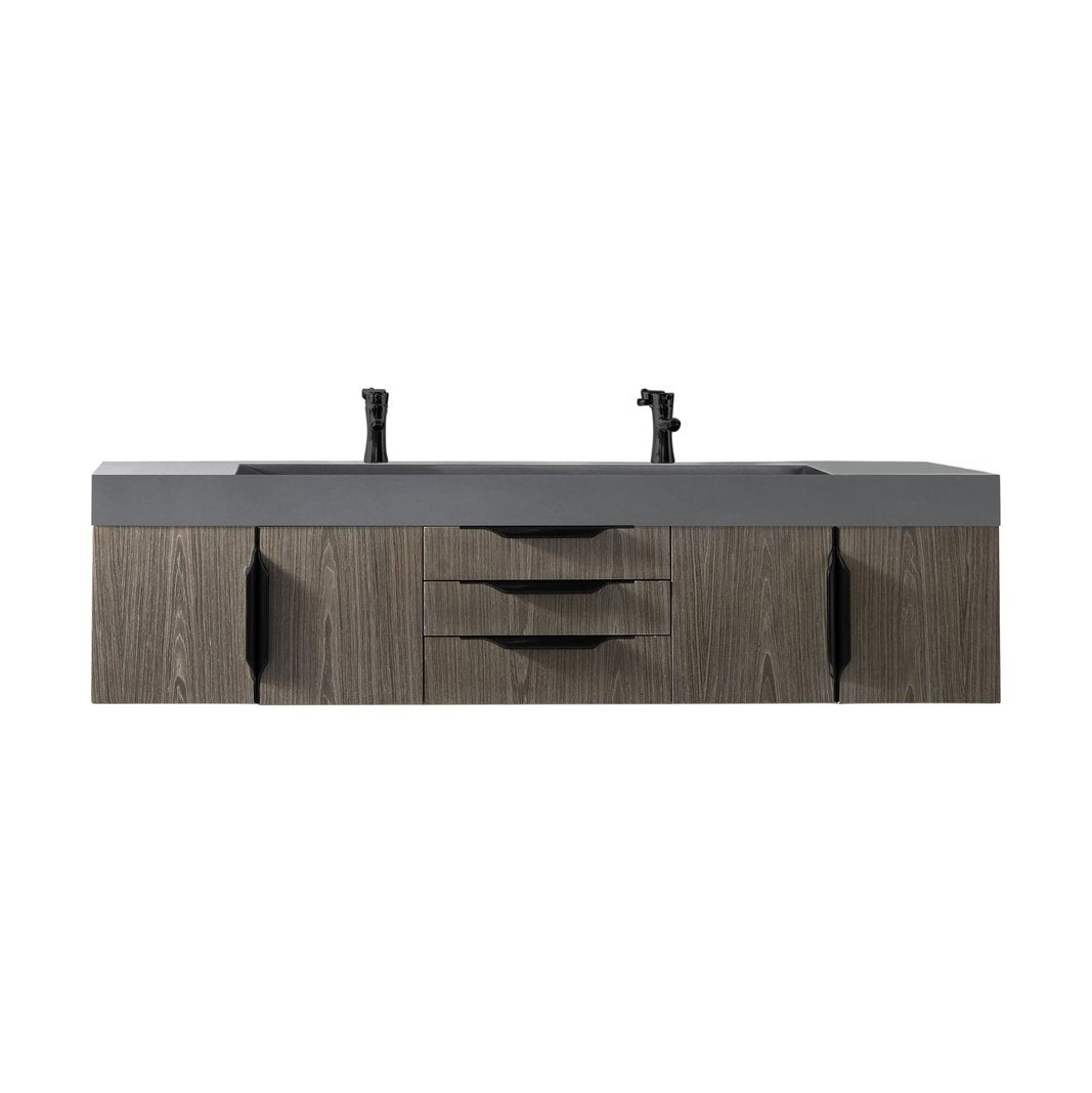 James Martin Vanities Mercer Island 72" Double Vanity - 389-V72D-AGR-G-DGG
