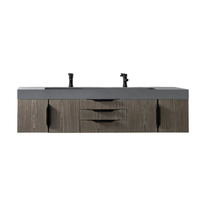 James Martin Vanities Mercer Island 72" Double Vanity - 389-V72D-AGR-G-DGG