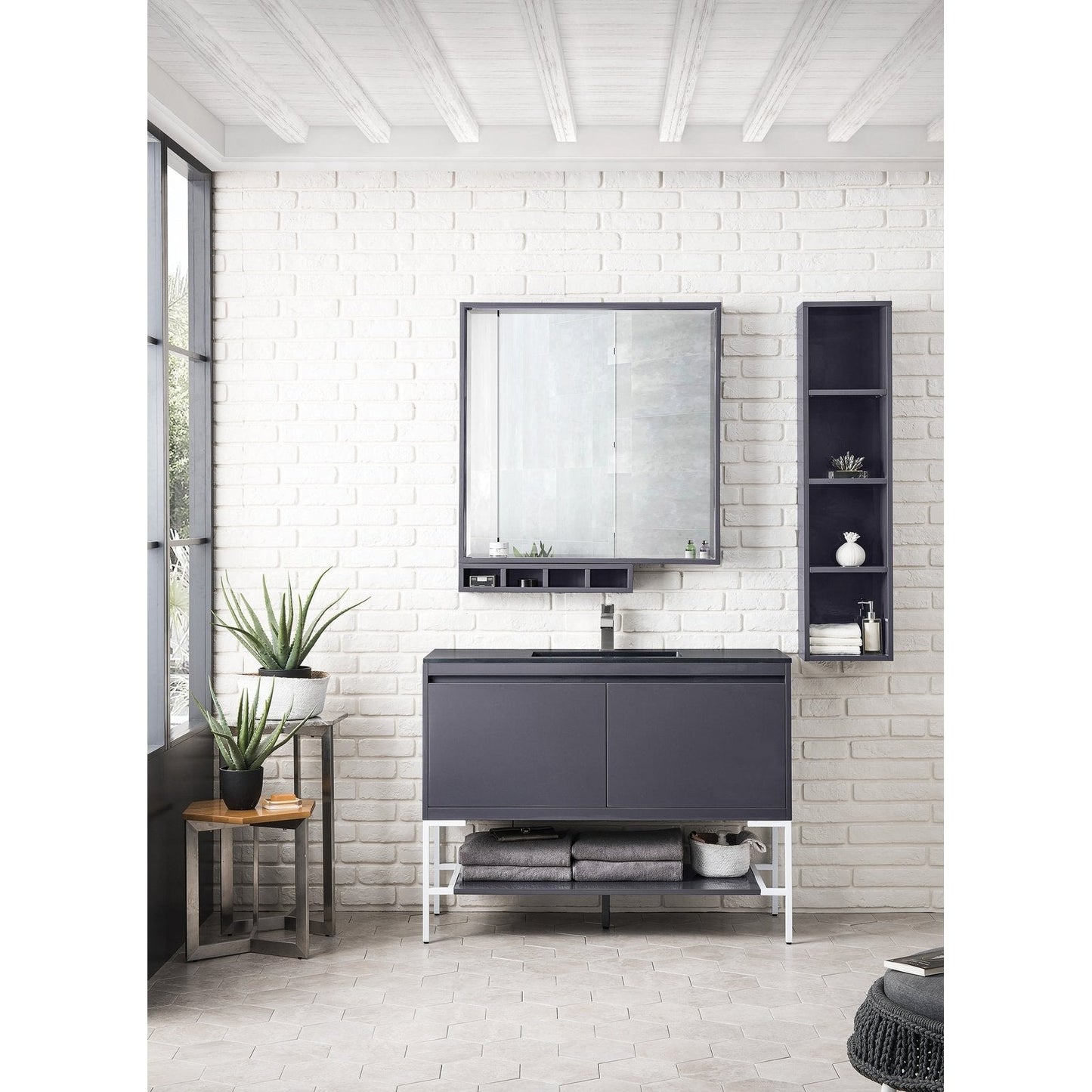 James Martin Vanities Milan 47.3" Single Vanity Cabinet - 801V47.3GWRGDCHB