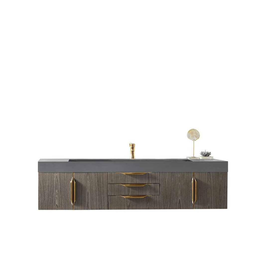 James Martin Vanities Mercer Island 72" Single Vanity - 389-V72S-AGR-G-DGG