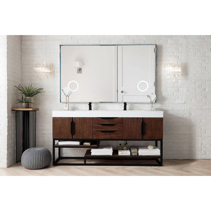 James Martin Vanities Columbia 72" Double Vanity - 388-V72D-AGR-MB-DGG