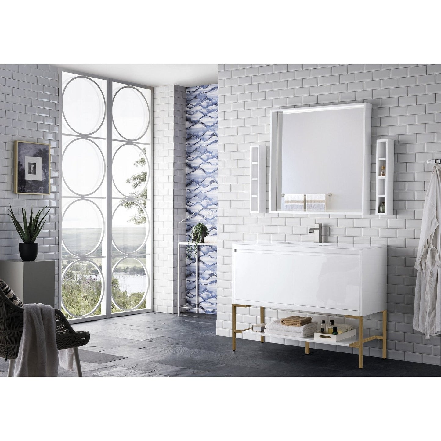 James Martin Vanities Milan 47.3" Single Vanity Cabinet - 801V47.3GWRGDCHB