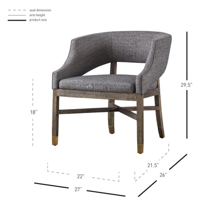 New Pacific Direct Sebastian Fabric Chair -  9900032-331