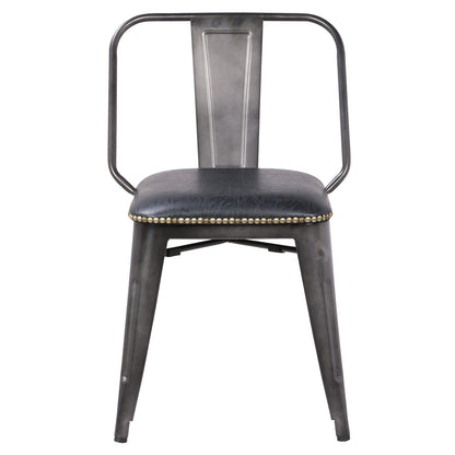New Pacific Direct Brian PU Leather Metal Side Chair, (Set of 4)  - 9300030-240