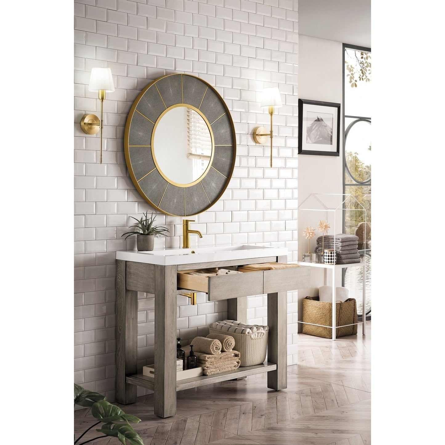 James Martin Vanities Brooklyn 39.5" Wooden Sink Console - C205V39.5RSAWG