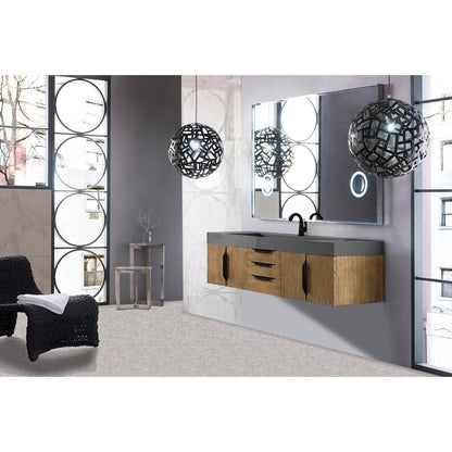 James Martin Vanities Mercer Island 72" Single Vanity - 389-V72S-AGR-G-DGG