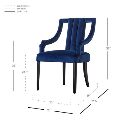 New Pacific Direct Viola Velvet Fabric Klismos Chair -  9900033-333