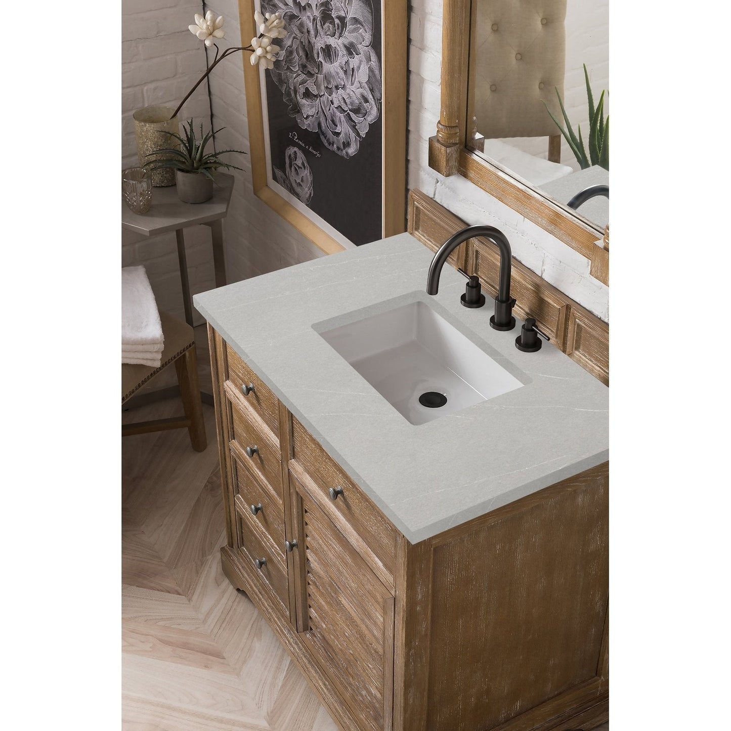 James Martin Vanities Savannah 36" Driftwood Single Vanity - 238-104-5511-3AF