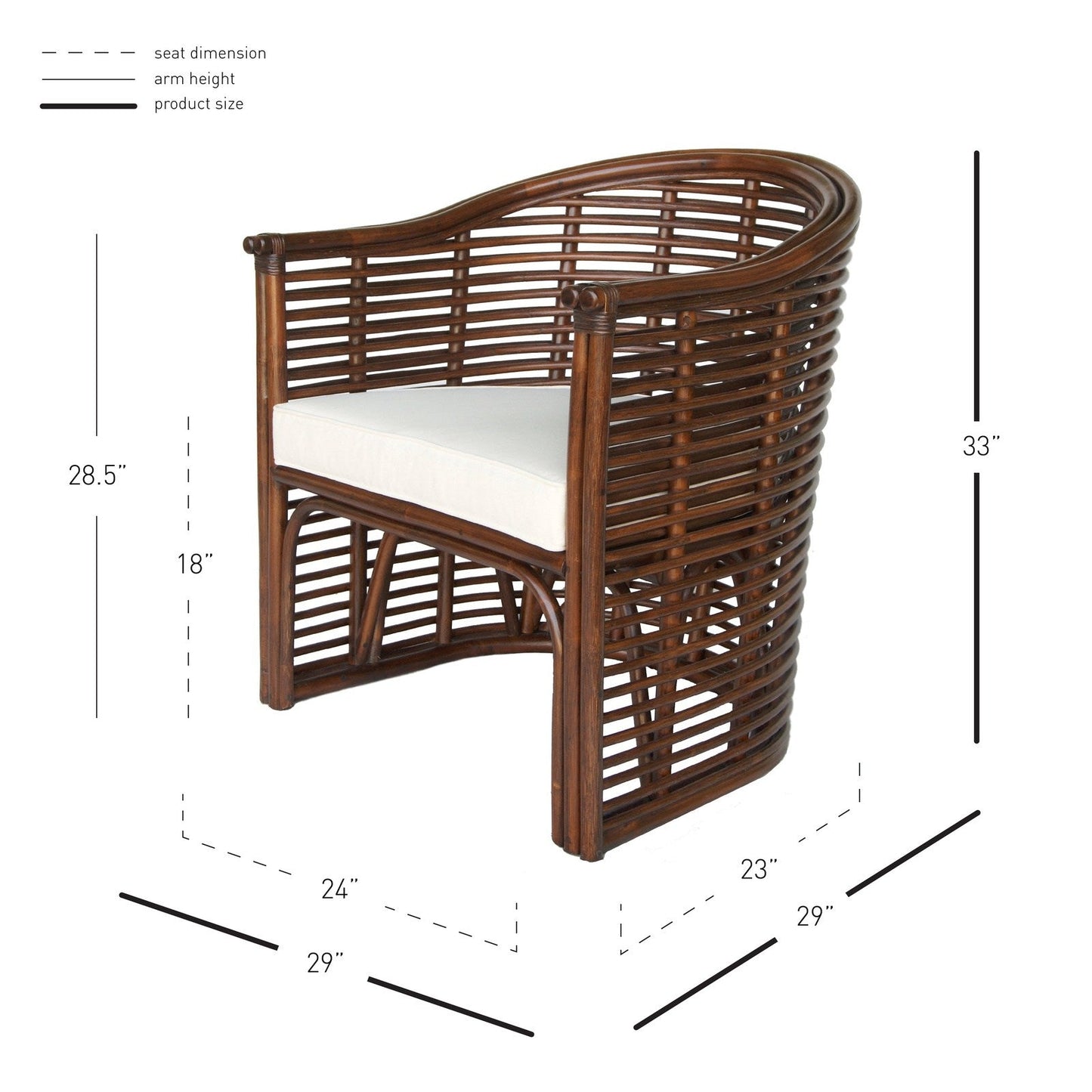 New Pacific Direct Knox Rattan Tub Chair -  2400016