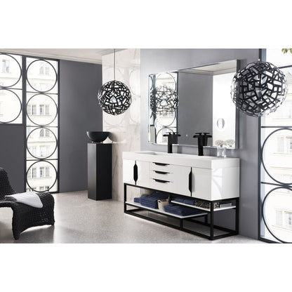 James Martin Vanities Columbia 72" Double Vanity - 388-V72D-AGR-MB-DGG