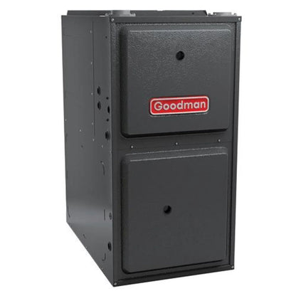Goodman - 2.5 Ton/80,000 BTU 92% AFUE Gas Furnace and Air Conditioner System - Upflow - 14.5 SEER2 - R32 - GLXS4BA3010 / CAPTA3026B3 / GR9S920803BN
