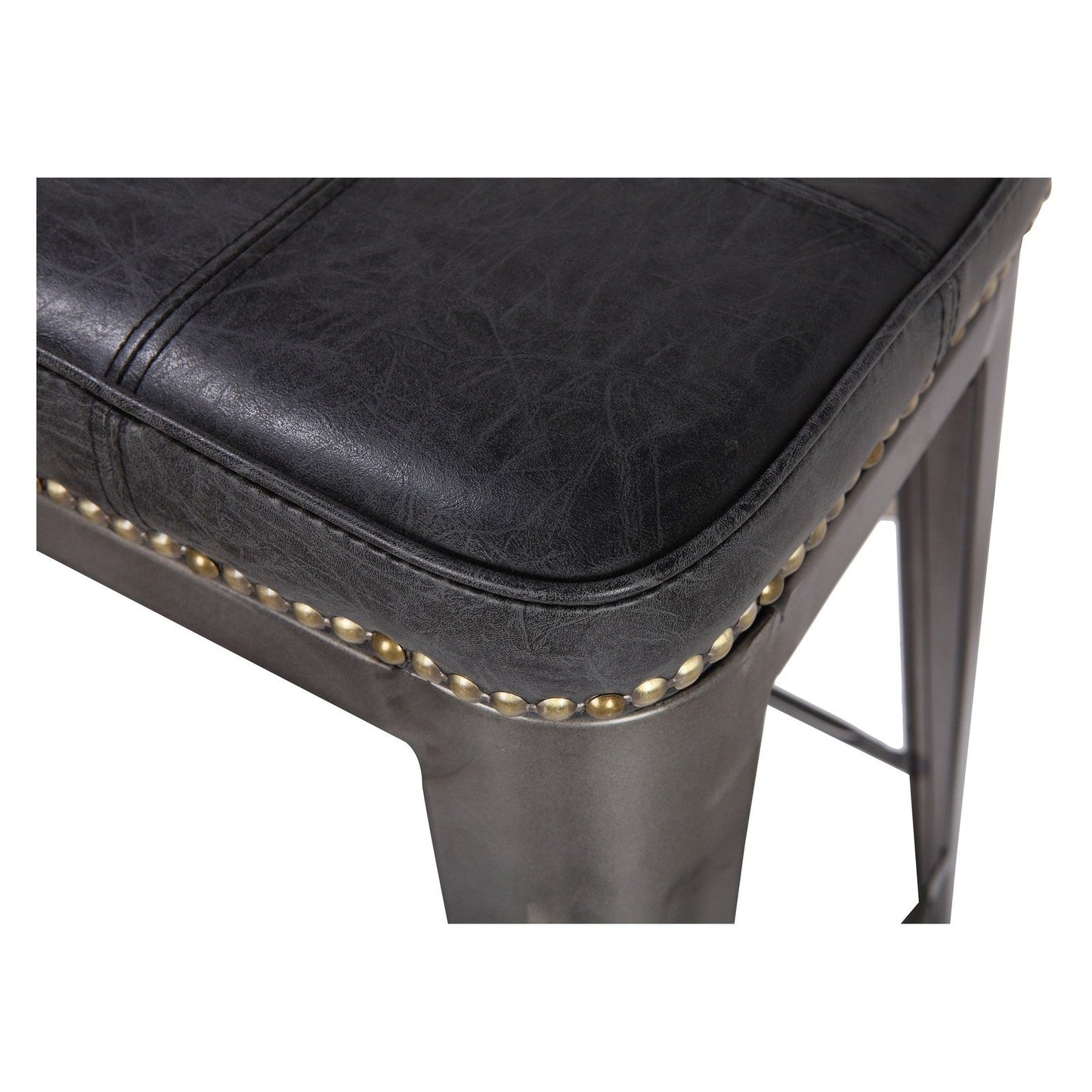 New Pacific Direct Metropolis PU Metal Counter Stool, (Set of 4)  - 9300028-240