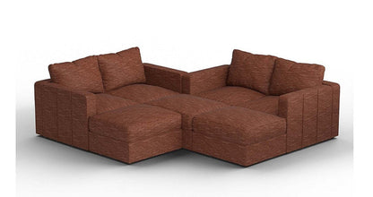 Lovesac – 7 Seats + 8 Sides Rained Chenille &amp; Lovesoft – Terracotta - 1772862558073_680