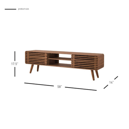 New Pacific Direct Wilson 58" Slat Low TV Stand  - 1340004