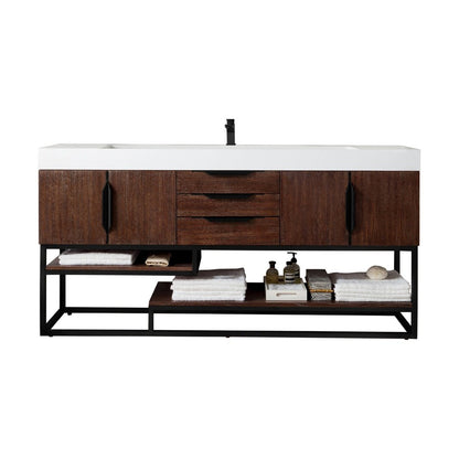 James Martin Vanities Columbia 72" Single Vanity - 388-V72S-AGR-MB-DGG