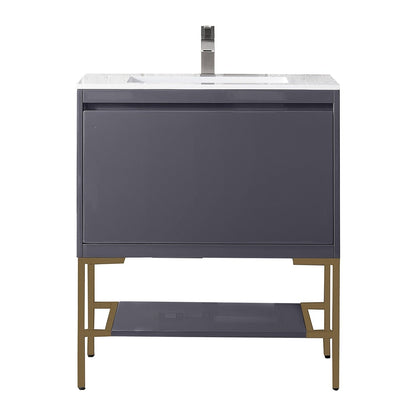 James Martin Vanities Milan 31.5" Single Vanity Cabinet - 801V31.5GWRGDCHB
