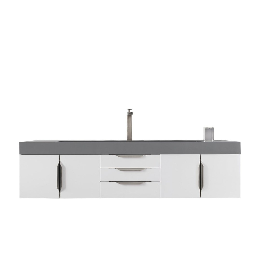 James Martin Vanities Mercer Island 72" Single Vanity - 389-V72S-AGR-G-DGG