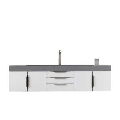 James Martin Vanities Mercer Island 72" Single Vanity - 389-V72S-AGR-G-DGG
