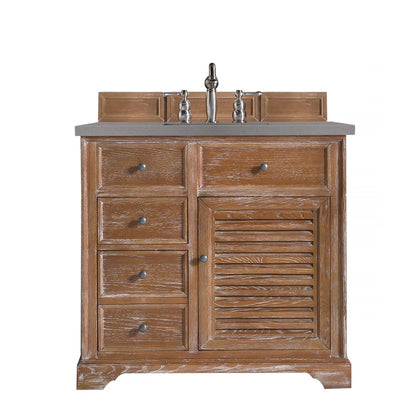 James Martin Vanities Savannah 36" Driftwood Single Vanity - 238-104-5511-3AF