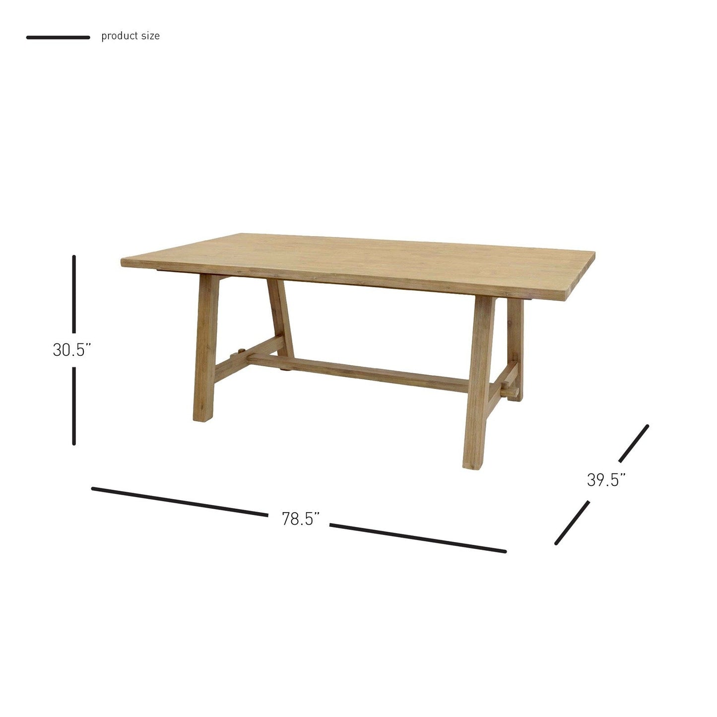 New Pacific Direct Bedford 79" Rectangular Dining Table  - 801079-85