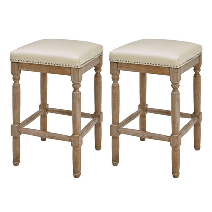 New Pacific Direct Ernie Bonded Leather Counter Stool, (Set of 2)  - 3900057-2050