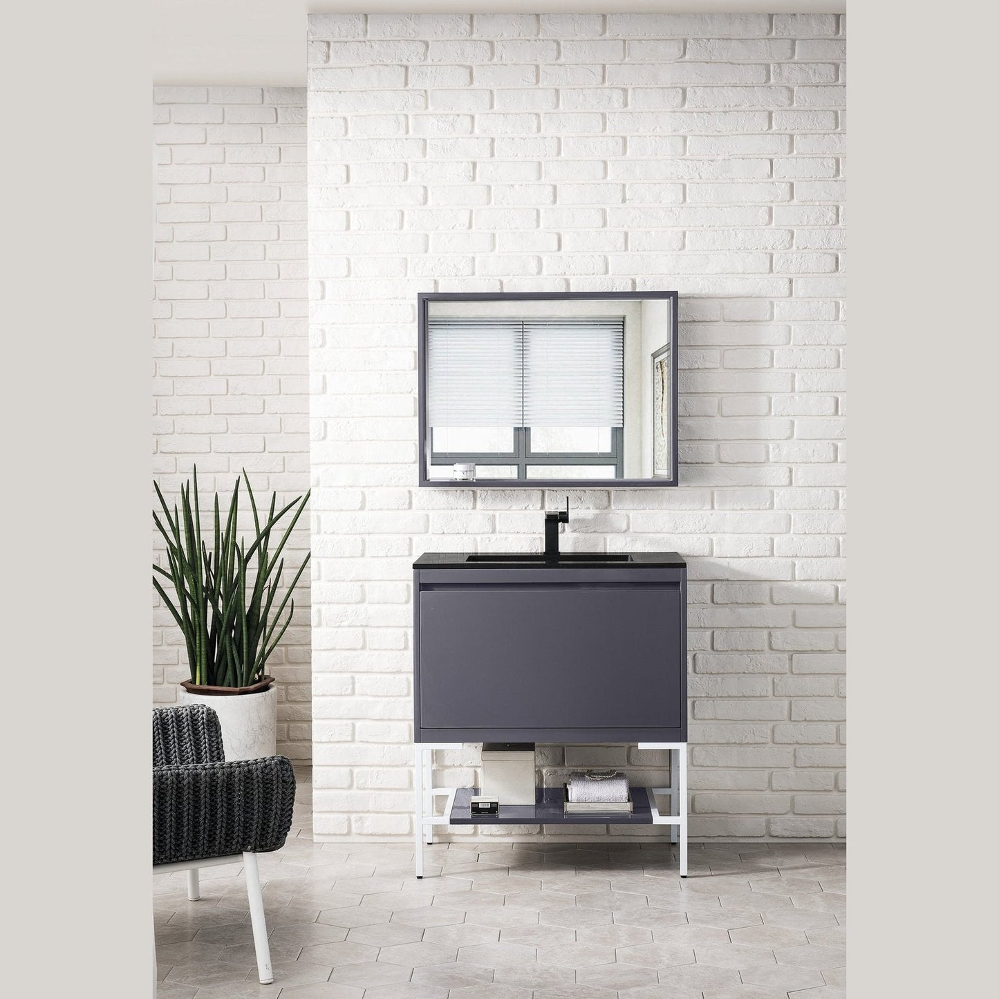 James Martin Vanities Milan 31.5" Single Vanity Cabinet - 801V31.5GWRGDCHB