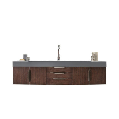 James Martin Vanities Mercer Island 72" Single Vanity - 389-V72S-AGR-G-DGG