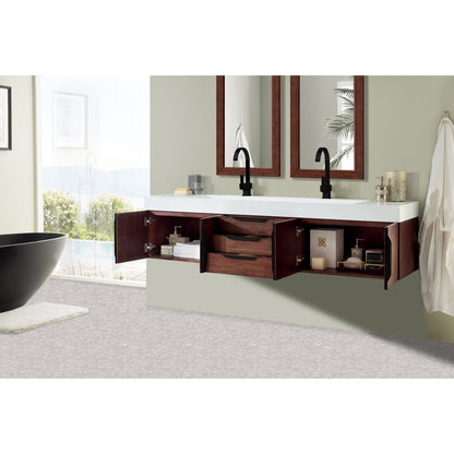 James Martin Vanities Mercer Island 72" Double Vanity - 389-V72D-AGR-G-DGG