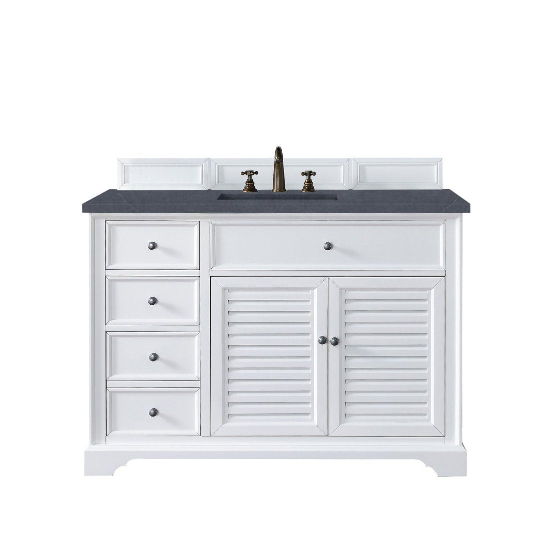 James Martin Vanities Savannah 48" Bright White Single Vanity - 238-104-V48-BW-3AF
